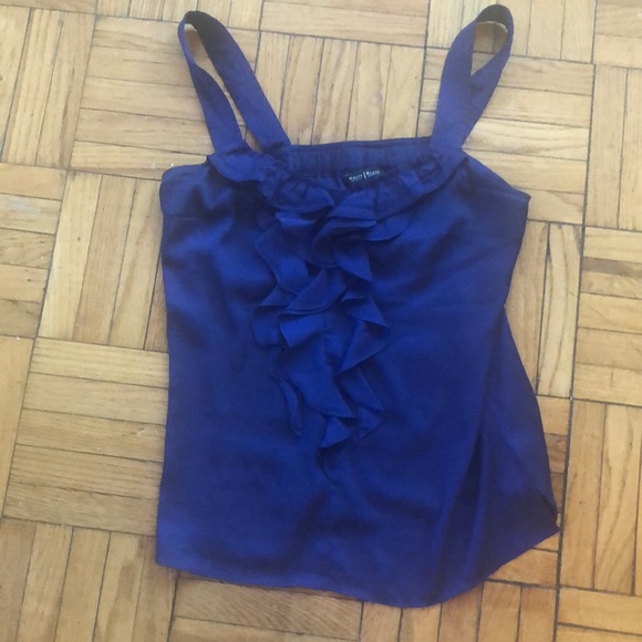 WHITE HOUSE/BLACK MARKET silky blue shirt - Picture 2 of 6